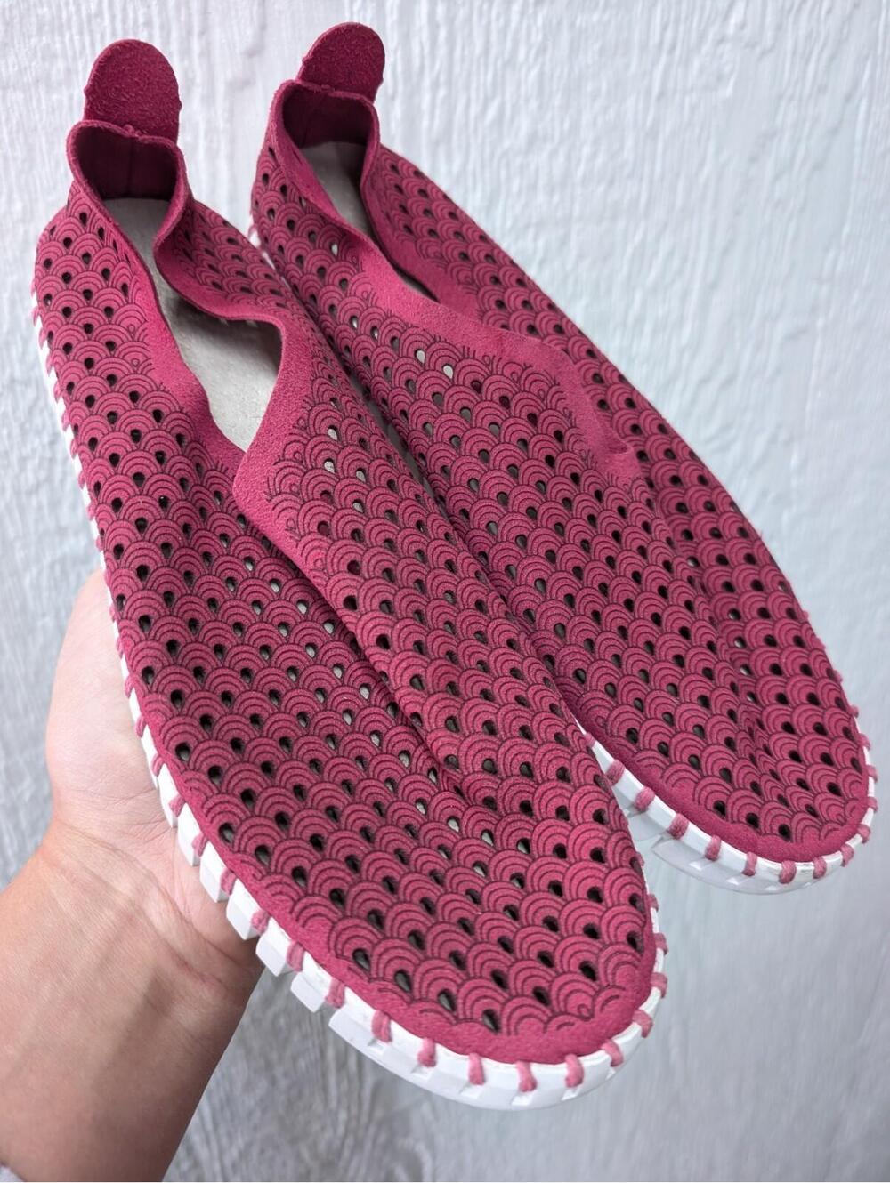 Ilse Jacobsen Tulip Sneakers Flats Shoes In Wildberry Jam Size EU 41 US 10.5